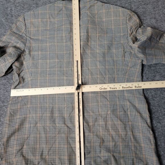 Burberry London Mens 43 S Jacket Glen Check Orange 2 Button Single Vent Blazer - Picture 13 of 15